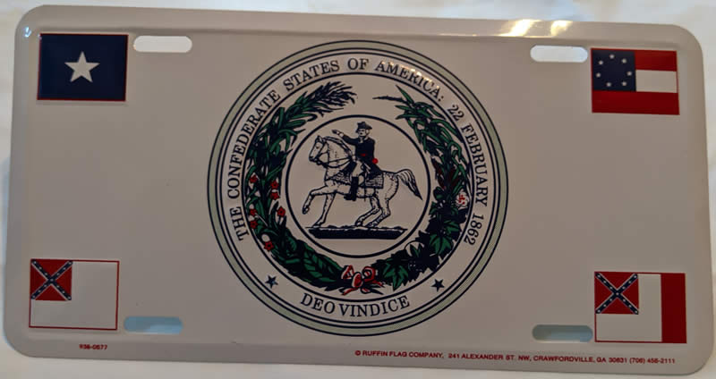 4 Flags of the Confederacy License Plate 4 Flags of the Confederacy License Plate